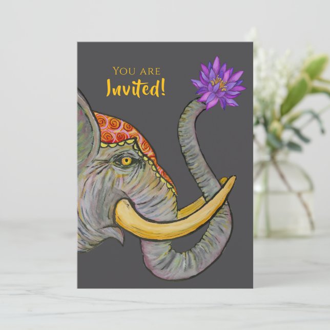 Sri Lankan Heritage Hand-painted Invitation (Standing Front)