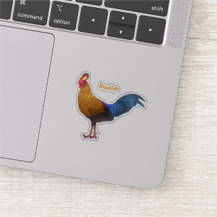 Sri Lankan junglefowl bird cartoon illustration 