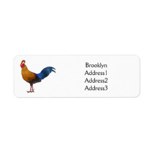 Sri Lankan junglefowl bird cartoon illustration