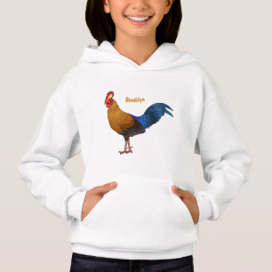 Sri Lankan junglefowl bird cartoon illustration