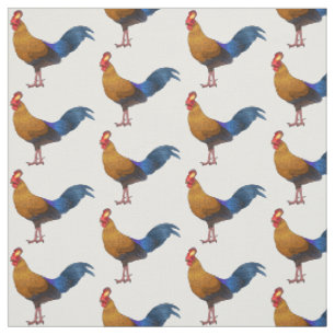Sri Lankan junglefowl bird cartoon illustration Fabric