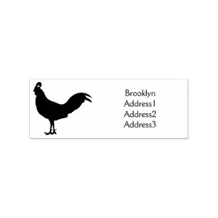 Sri Lankan junglefowl bird cartoon illustration Rubber Stamp