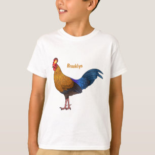 Sri Lankan junglefowl bird cartoon illustration T-Shirt