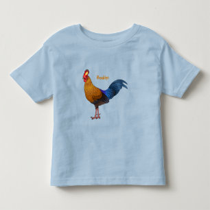 Sri Lankan junglefowl bird cartoon illustration Toddler T-shirt