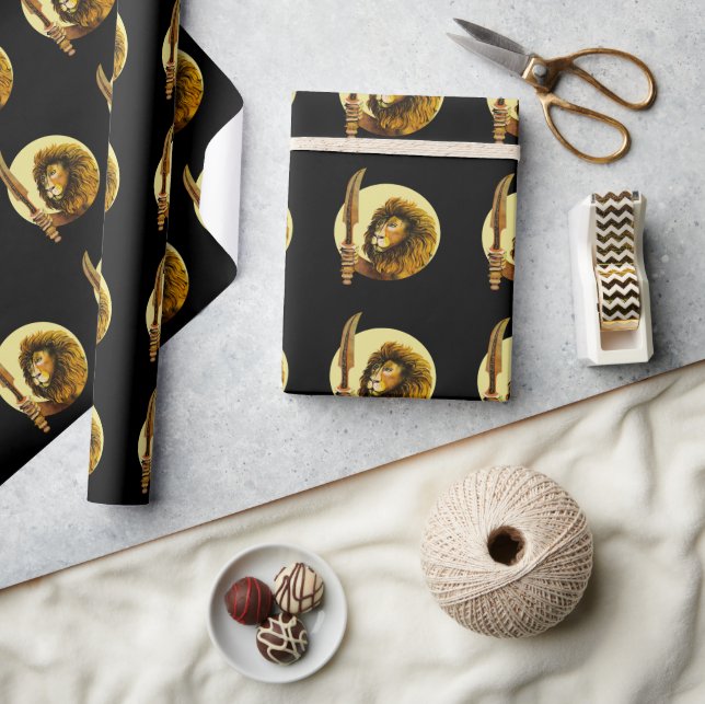 Sri Lankan Lion Wrapping Paper (Crafts)