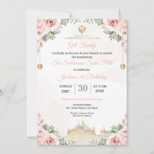 Sri Sukhmani Sahib Path & 1st Birthday Invitation