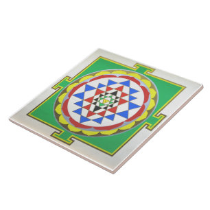 Sri Yantra - Accurate Colors Tile