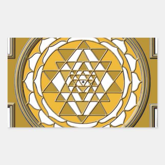 Sri Yantra Bronze Sticker (Front)