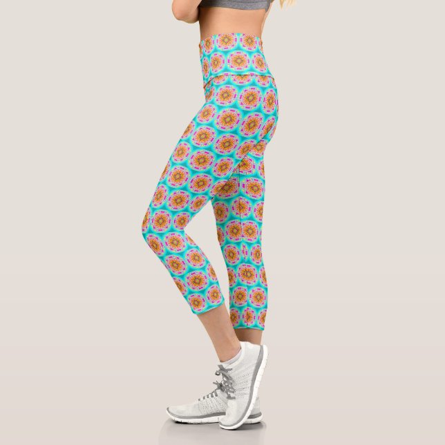 Sri Yantra Capri Leggings (Left)