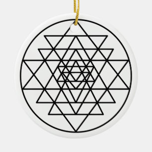 Sri Yantra Ceramic Ornament