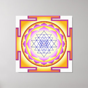 Sri Yantra Chakra Shiva Shakti Navayoni Goddess Canvas Print