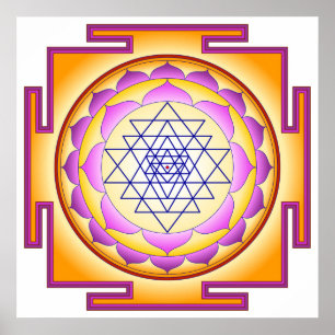 Sri Yantra Chakra Shiva Shakti Navayoni Goddess Poster