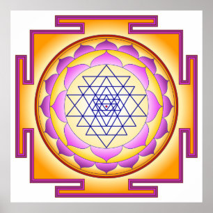 Sri Yantra Chakra Shiva Shakti Navayoni Goddess Poster