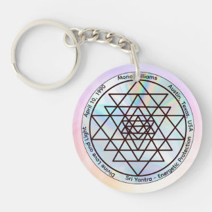 Sri Yantra – Customizable Protection Talisman Keychain