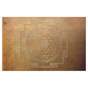 Sri Yantra en cuivre - tissu
