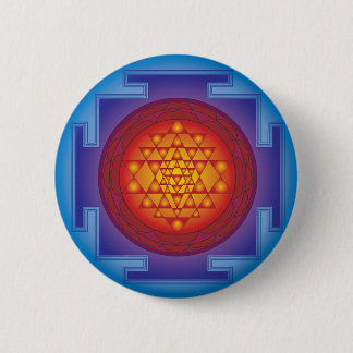 SRI YANTRA - FLAME 2 INCH ROUND BUTTON