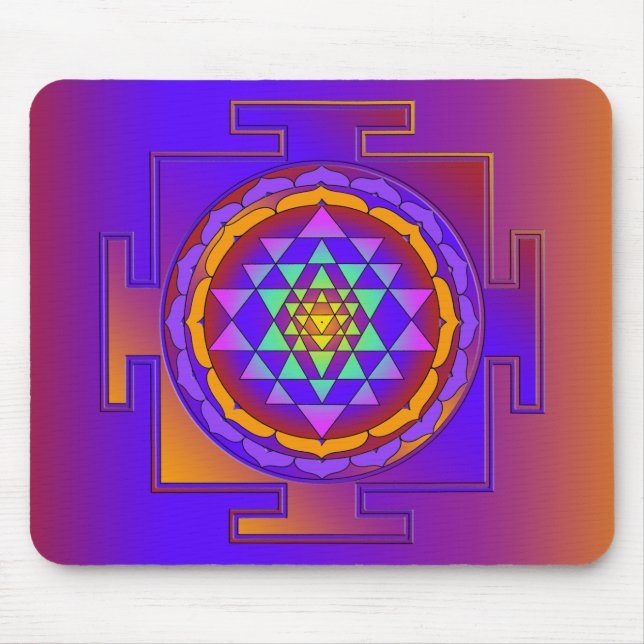 SRI YANTRA full coloured + your ideas Mouse Pad (Front)