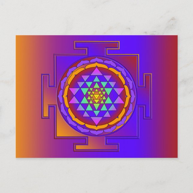 SRI YANTRA full coloured + your ideas Postcard (Front)