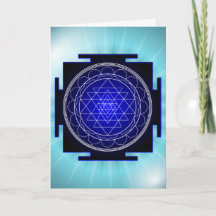 sri yantra greeting card