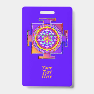 Sri Yantra - Hinduism Symbol Design 1 Badge
