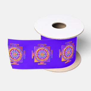 Sri Yantra - Hinduism Symbol Design 1 Satin Ribbon