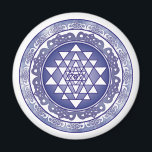 Sri Yantra Magnet<br><div class="desc">sri yantra with celtic knotwork on lotus petals</div>