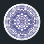 Sri Yantra Magnet<br><div class="desc">sri yantra with celtic knotwork on lotus petals</div>