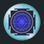 sri yantra magnet<br><div class="desc">It is believed that meditating on the sri yantra image helps raise consciousness and dispel negativity</div>