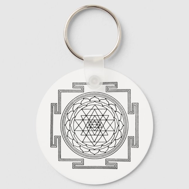 Sri Yantra Mandala Keychain (Front)