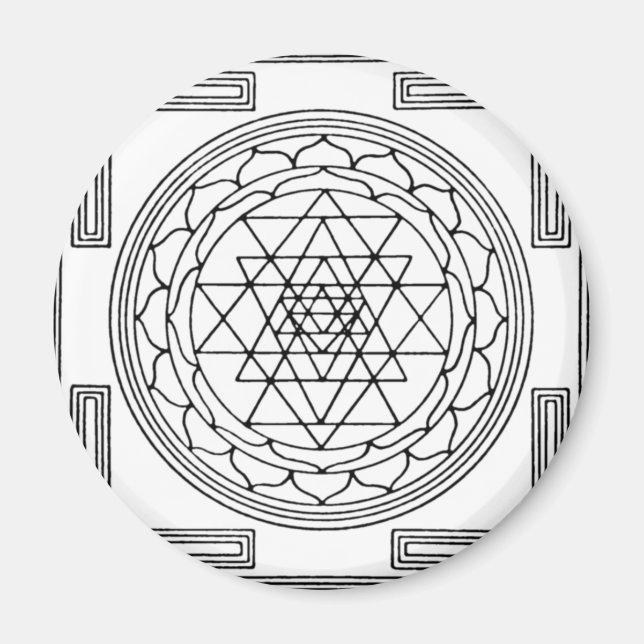 Sri Yantra Mandala Magnet (Front)