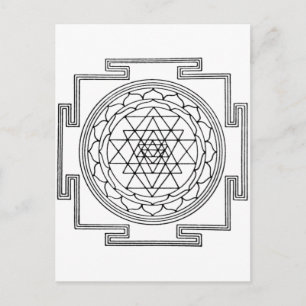 Sri Yantra Mandala Postcard