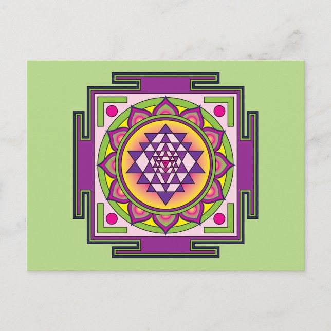 Sri Yantra Mandala Postcard (Front)