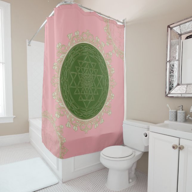 Sri Yantra Mandala - Shower Curtain (In Situ)