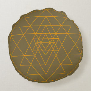 Sri Yantra on Brown Cushion
