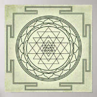 Sri Yantra on Parchment