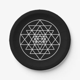 Sri Yantra Paper Plate