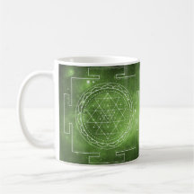 Sri Yantra Sacré Géométrie Mug Vert