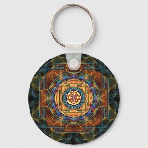 Sri Yantra - Sacred Geometry Keychain