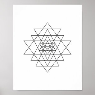 Sri Yantra Sacred Geometry Wall Art Poster