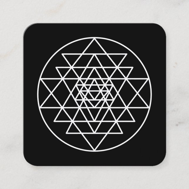 Sri Yantra Square Business Card (Front)