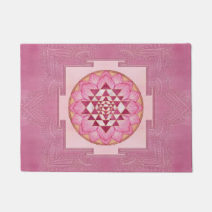 Sri Yantra / Sri Chakra in lotus Doormat