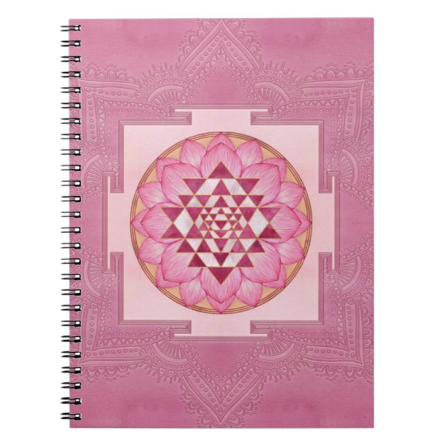 Sri Yantra  / Sri Chakra in lotus Notebook (Front)
