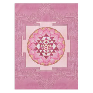 Sri Yantra  / Sri Chakra in lotus Tablecloth