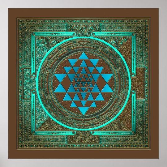 Sri Yantra Water Glow - Poster | Zazzle.ca