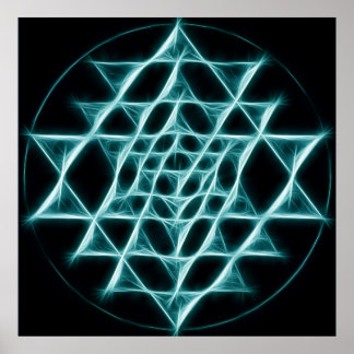 Sri Yantra - Web of Light Poster