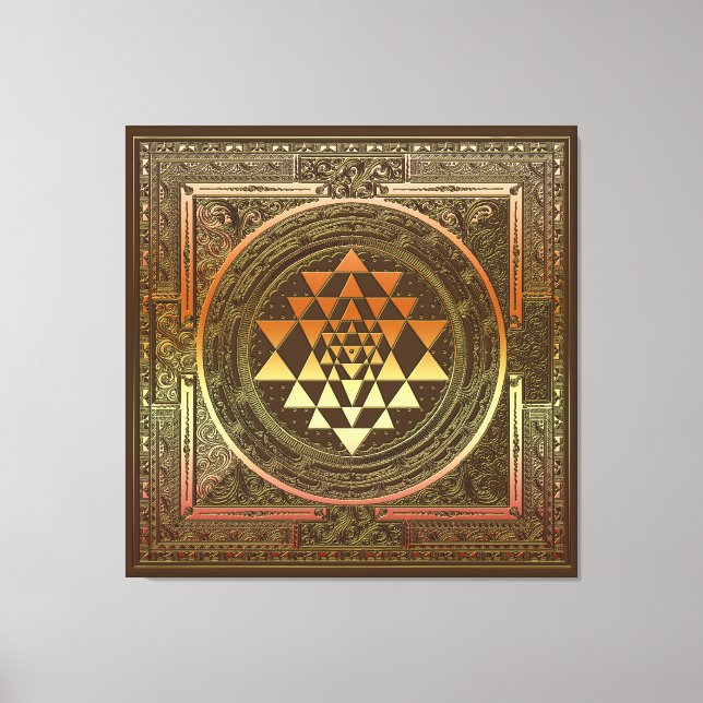 SriChakra Yoga Meditation Canvas India Symbol (Front)