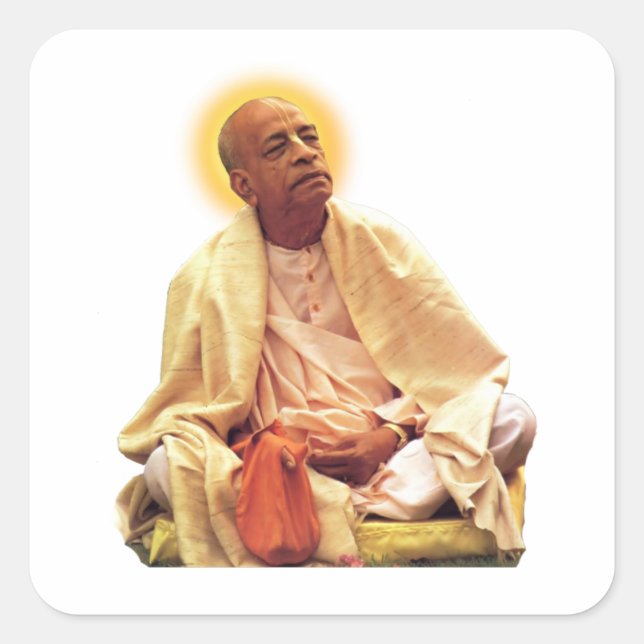 Srila Prabhupada ji Square Sticker (Front)