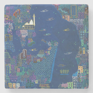 Srinagar Days - Marble Stone Coaster