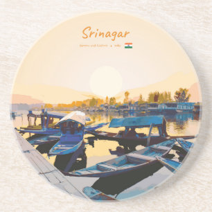 Srinagar, India - Dal Lake Shikara Boats Coaster