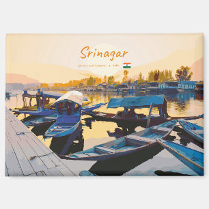 Srinagar, India - Dal Lake Shikara Boats Magnet